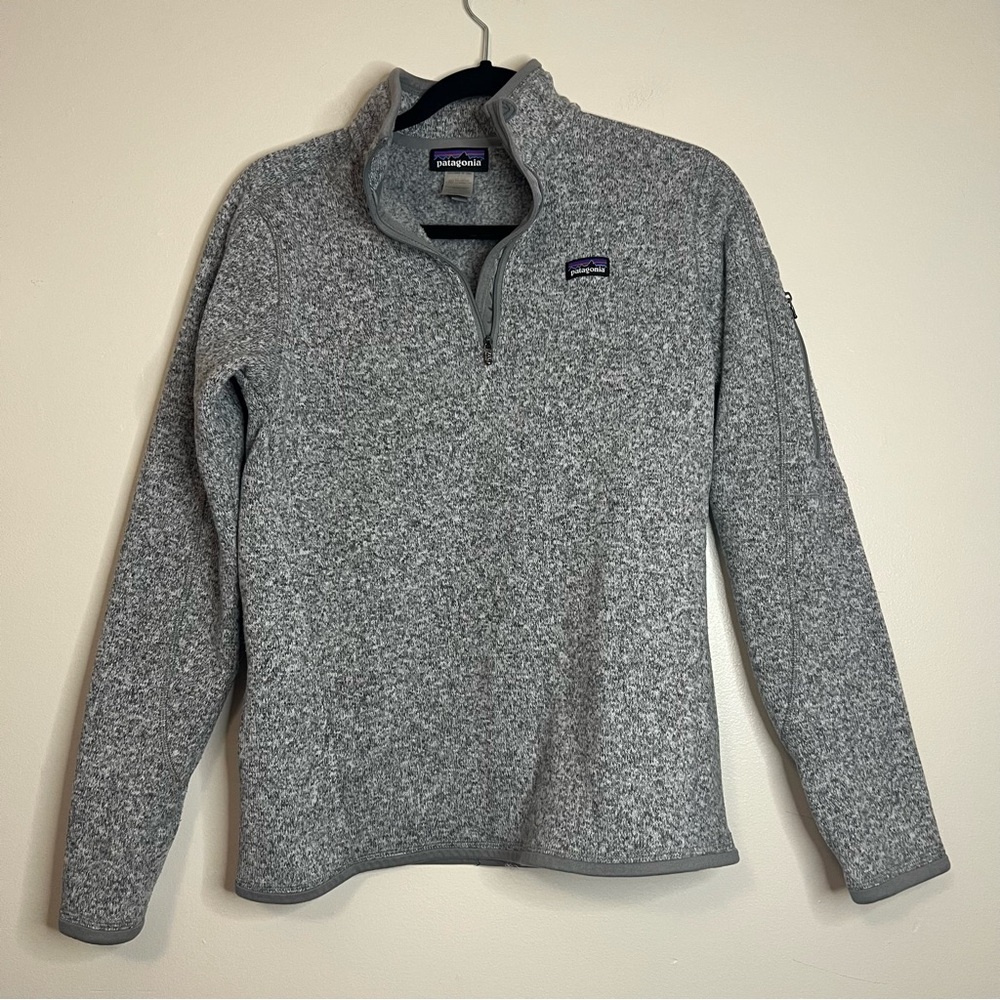 Patagonia Better Sweater 1/4‎ Zip Gray Fleece Jacket M Women’s